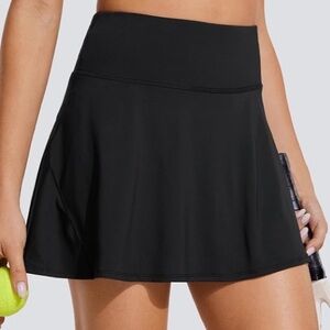 CRZ YOGA Sports Skirt Skorts Black Lined Tennis Golf Pickleball Womens Small